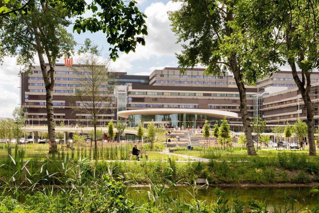 Periodiek Hectare Egoïsme Entreepark en paviljoen Amsterdam UMC, locatie AMC - temp architecture  urbanism